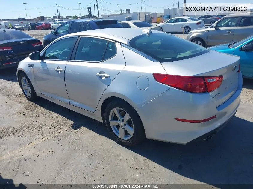 2015 Kia Optima Lx VIN: 5XXGM4A71FG398803 Lot: 39780849