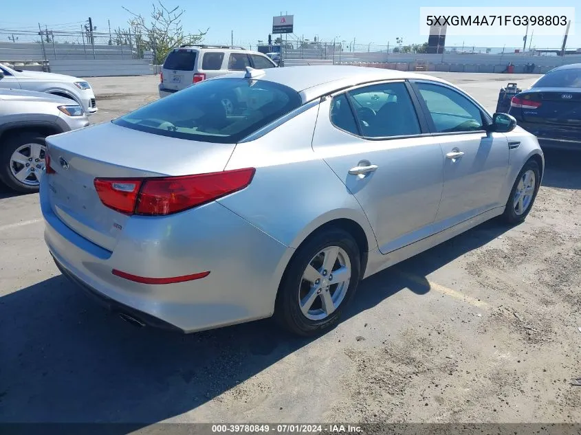 2015 Kia Optima Lx VIN: 5XXGM4A71FG398803 Lot: 39780849