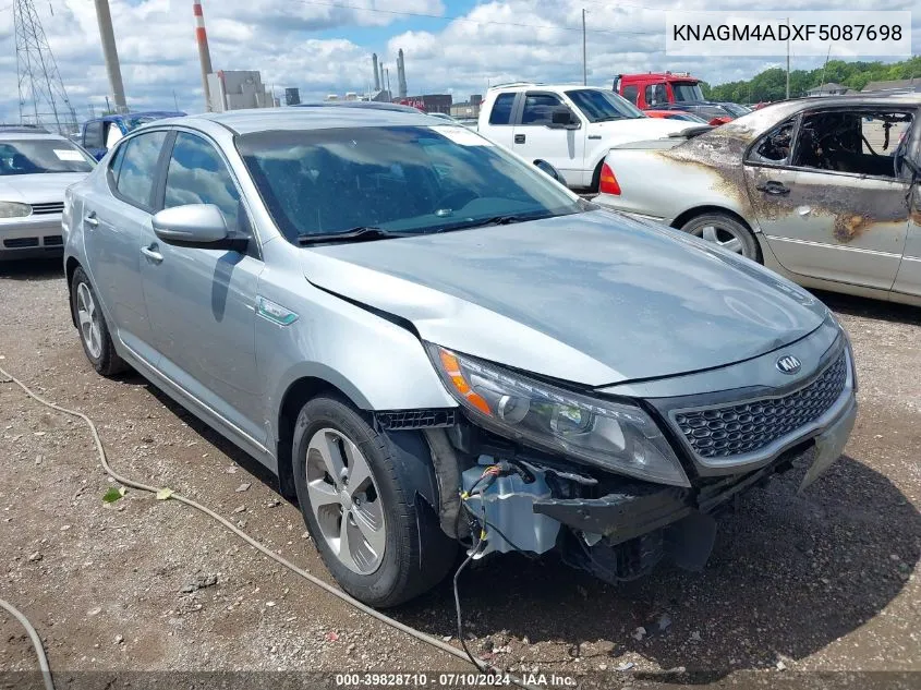 2015 Kia Optima Hybrid VIN: KNAGM4ADXF5087698 Lot: 39828710