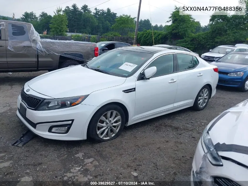 2015 Kia Optima Ex VIN: 5XXGN4A77FG488356 Lot: 39829527