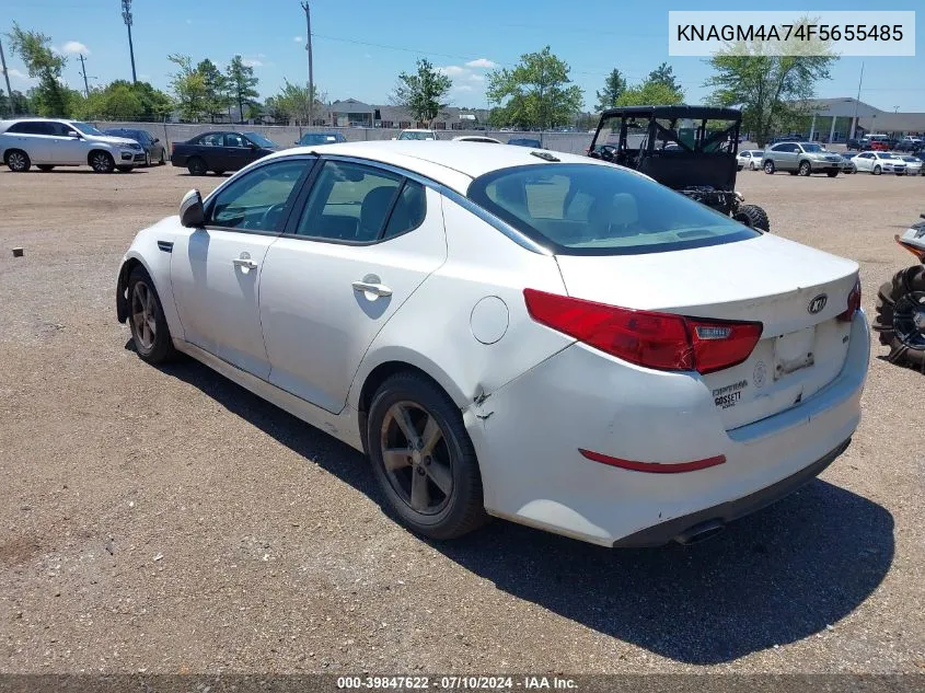 2015 Kia Optima Lx VIN: KNAGM4A74F5655485 Lot: 39847622