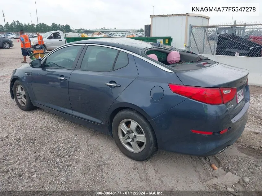 2015 Kia Optima Lx VIN: KNAGM4A77F5547278 Lot: 39848177