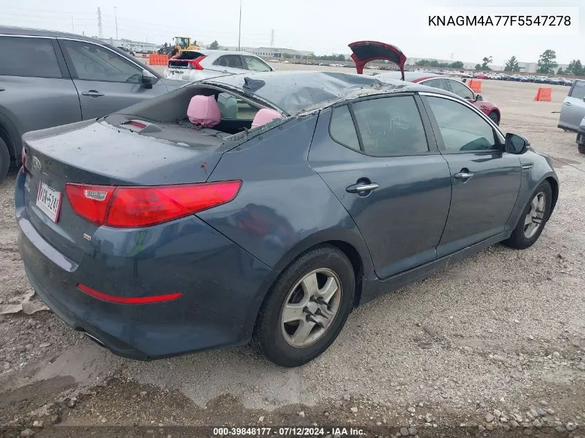 2015 Kia Optima Lx VIN: KNAGM4A77F5547278 Lot: 39848177