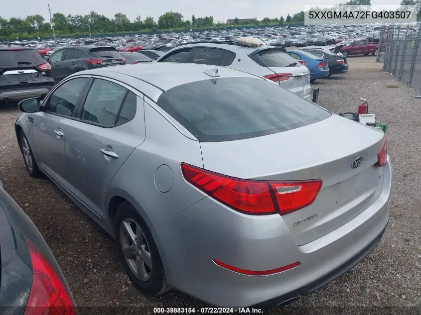 5XXGM4A72FG403507 2015 Kia Optima Lx