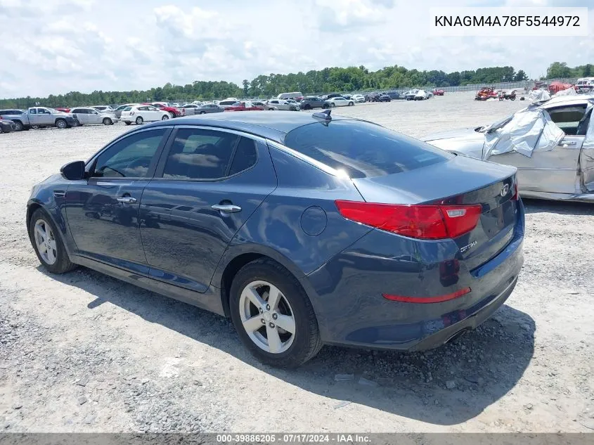 2015 Kia Optima Lx VIN: KNAGM4A78F5544972 Lot: 39886205