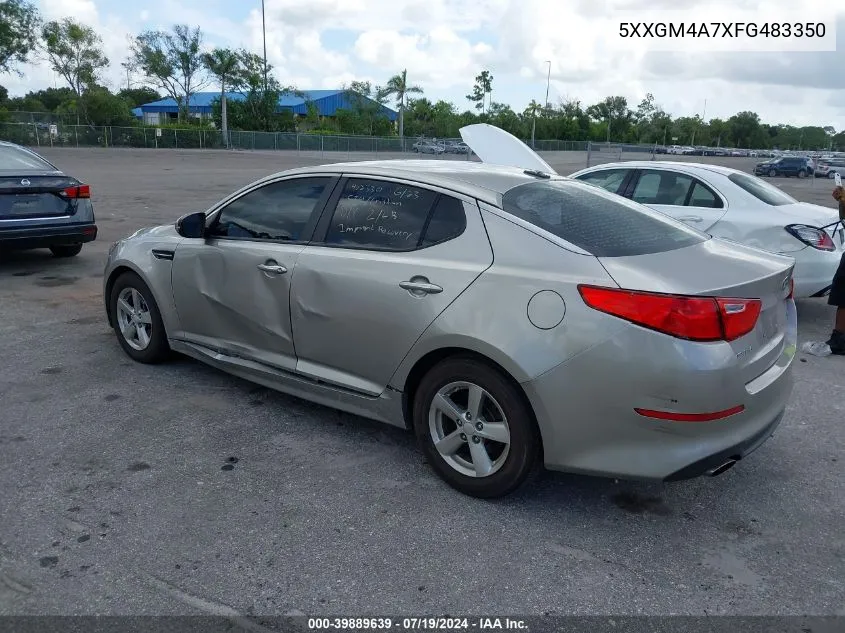 2015 Kia Optima Lx VIN: 5XXGM4A7XFG483350 Lot: 39889639