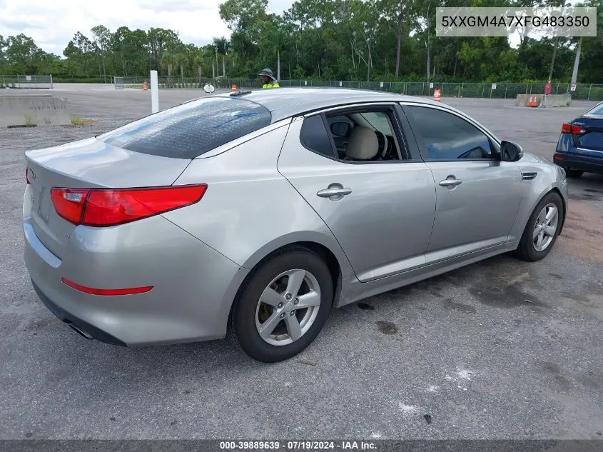 2015 Kia Optima Lx VIN: 5XXGM4A7XFG483350 Lot: 39889639