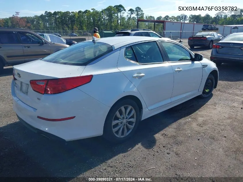 2015 Kia Optima Lx VIN: 5XXGM4A76FG358782 Lot: 39890321