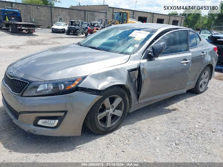 2015 Kia Optima Lx VIN: 5XXGM4A74FG453180 Lot: 39908579