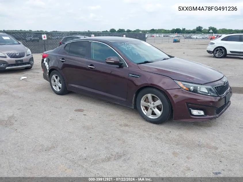 2015 Kia Optima Lx VIN: 5XXGM4A78FG491236 Lot: 39912921