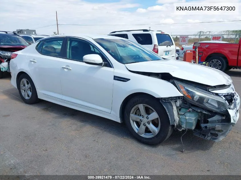 KNAGM4A73F5647300 2015 Kia Optima Lx