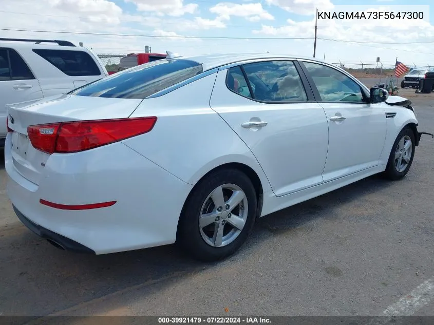 2015 Kia Optima Lx VIN: KNAGM4A73F5647300 Lot: 39921479