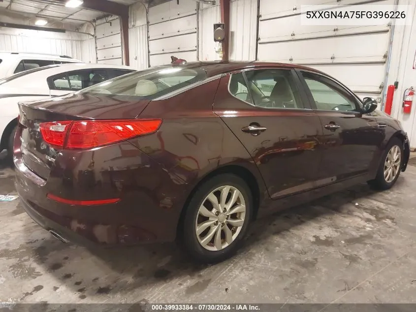 2015 Kia Optima Ex VIN: 5XXGN4A75FG396226 Lot: 39933384