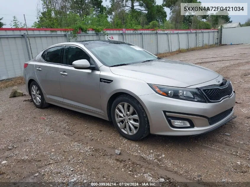 2015 Kia Optima Ex VIN: 5XXGN4A72FG421034 Lot: 39936214