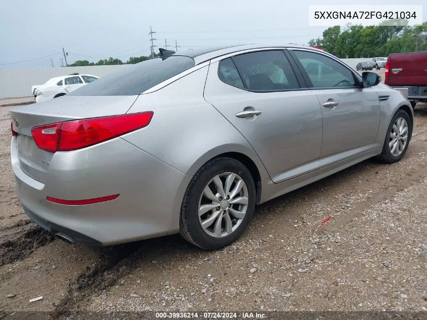 2015 Kia Optima Ex VIN: 5XXGN4A72FG421034 Lot: 39936214