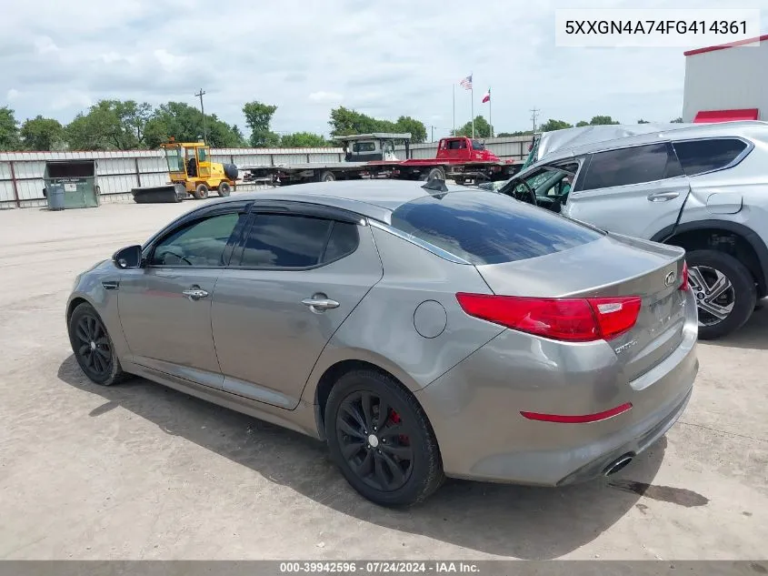 2015 Kia Optima Ex VIN: 5XXGN4A74FG414361 Lot: 39942596