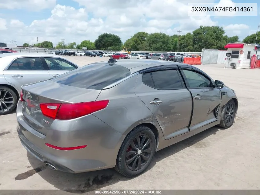 2015 Kia Optima Ex VIN: 5XXGN4A74FG414361 Lot: 39942596