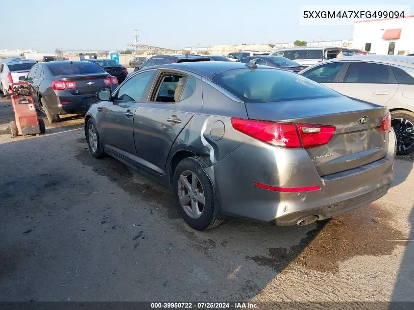 2015 Kia Optima Lx VIN: 5XXGM4A7XFG499094 Lot: 39950722