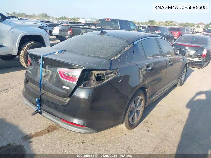 2015 Kia Optima Hybrid VIN: KNAGM4AD0F5085605 Lot: 39957317