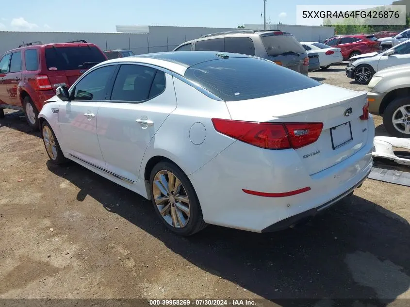 2015 Kia Optima Sxl Turbo VIN: 5XXGR4A64FG426876 Lot: 39958269