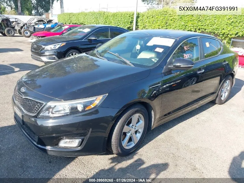 2015 Kia Optima Lx VIN: 5XXGM4A74FG391991 Lot: 39959265