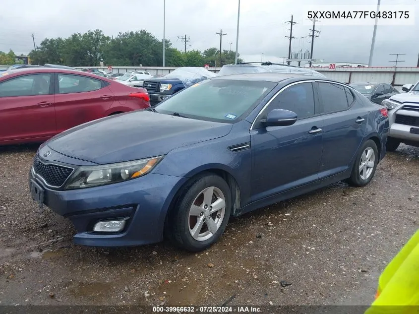 2015 Kia Optima Lx VIN: 5XXGM4A77FG483175 Lot: 39966632