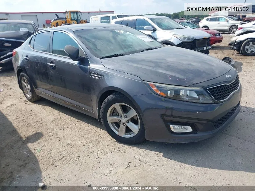 5XXGM4A78FG448502 2015 Kia Optima Lx