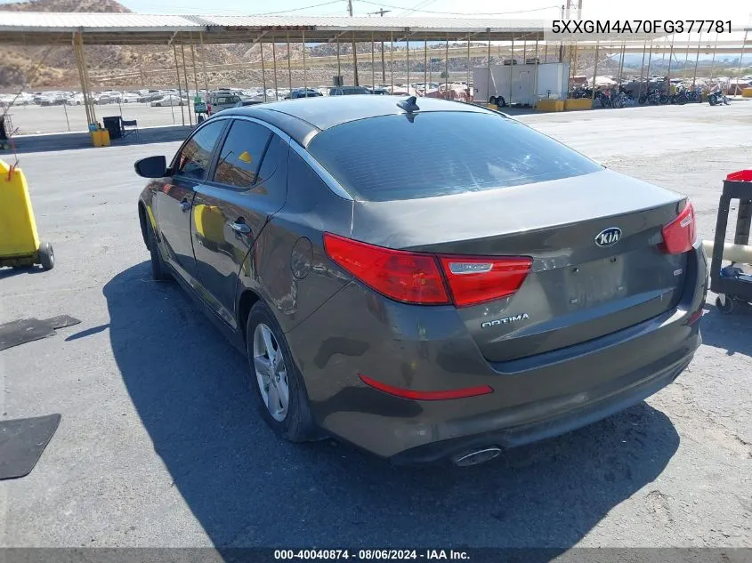 5XXGM4A70FG377781 2015 Kia Optima Lx