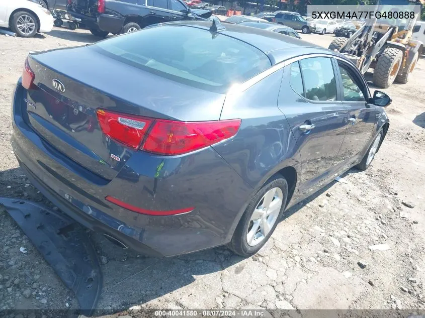 2015 Kia Optima Lx VIN: 5XXGM4A77FG480888 Lot: 40041550