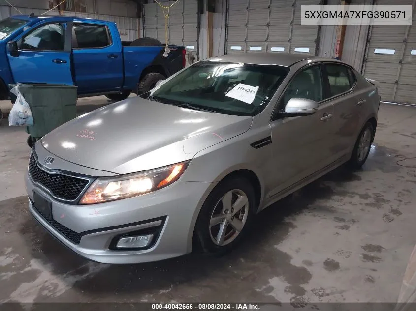 2015 Kia Optima Lx VIN: 5XXGM4A7XFG390571 Lot: 40042656