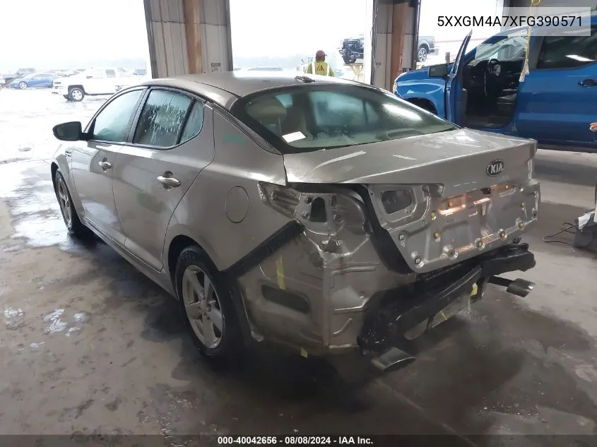 2015 Kia Optima Lx VIN: 5XXGM4A7XFG390571 Lot: 40042656