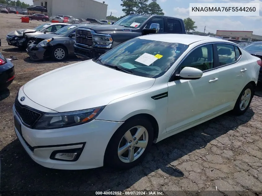 2015 Kia Optima Lx VIN: KNAGM4A76F5544260 Lot: 40052852