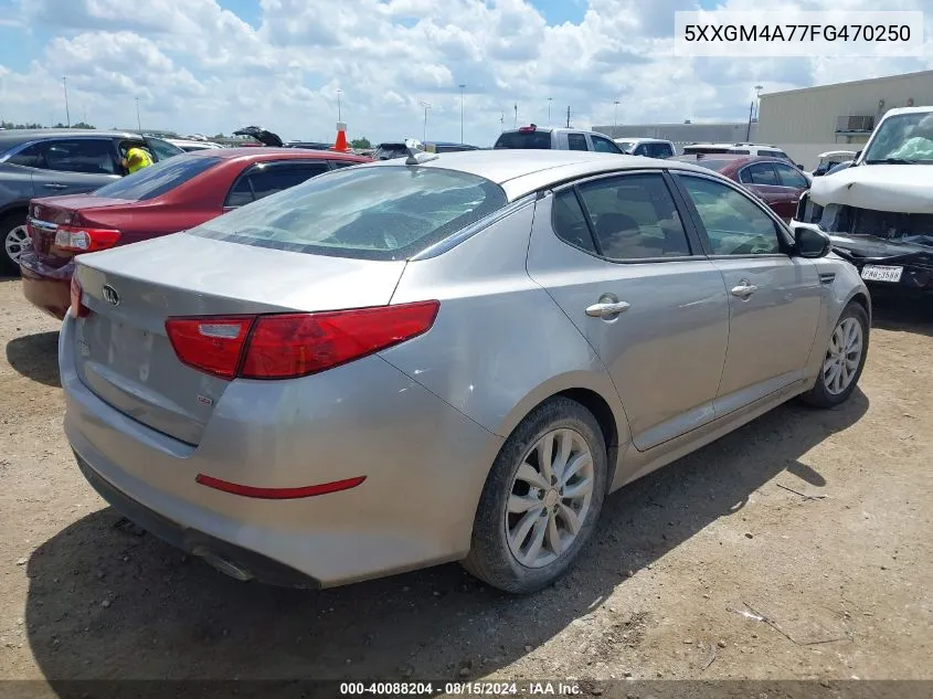 2015 Kia Optima Lx VIN: 5XXGM4A77FG470250 Lot: 40088204