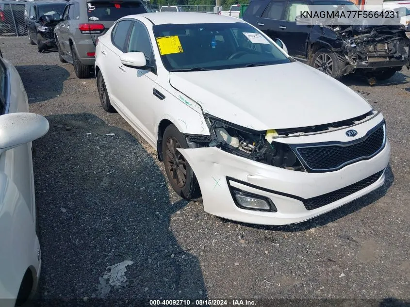 2015 Kia Optima Lx VIN: KNAGM4A77F5664231 Lot: 40092710