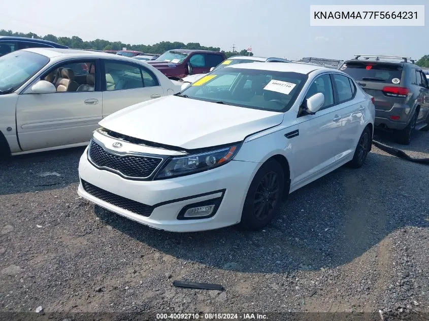 2015 Kia Optima Lx VIN: KNAGM4A77F5664231 Lot: 40092710