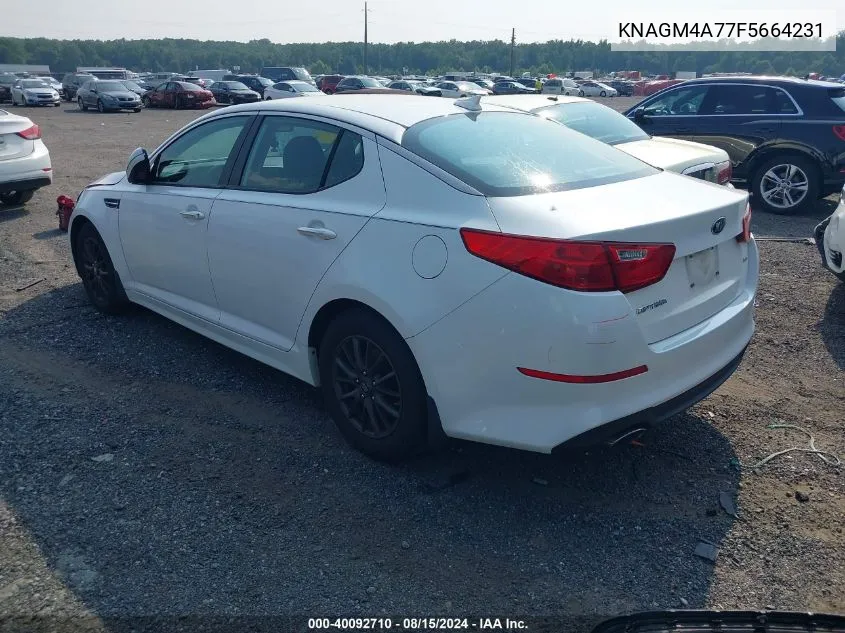 KNAGM4A77F5664231 2015 Kia Optima Lx