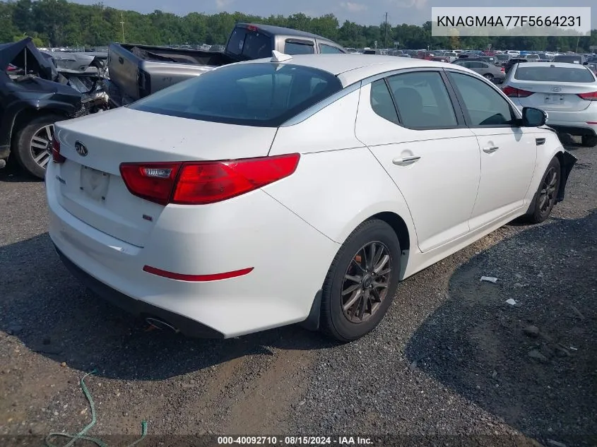 2015 Kia Optima Lx VIN: KNAGM4A77F5664231 Lot: 40092710