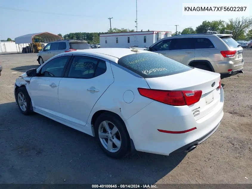 KNAGM4A7XF5602287 2015 Kia Optima Lx