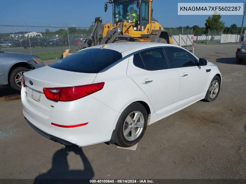 KNAGM4A7XF5602287 2015 Kia Optima Lx