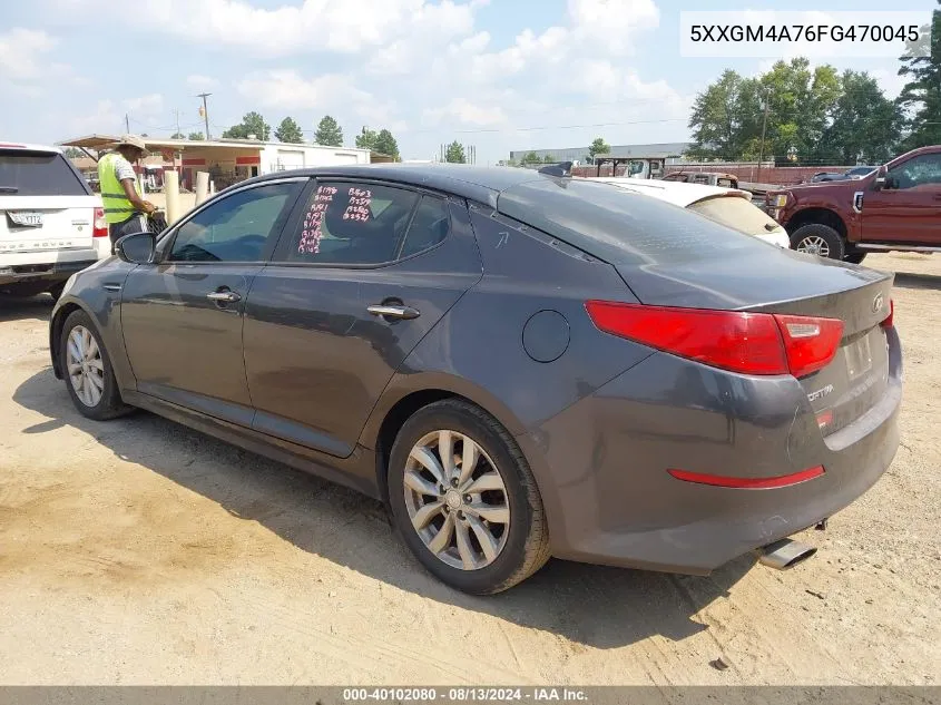 5XXGM4A76FG470045 2015 Kia Optima Lx