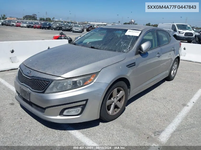 5XXGM4A77FG447843 2015 Kia Optima Lx