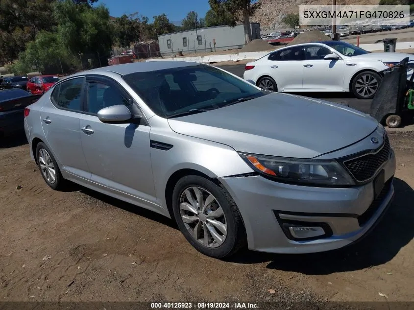 2015 Kia Optima Lx VIN: 5XXGM4A71FG470826 Lot: 40125923