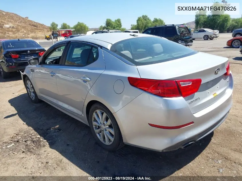 2015 Kia Optima Lx VIN: 5XXGM4A71FG470826 Lot: 40125923