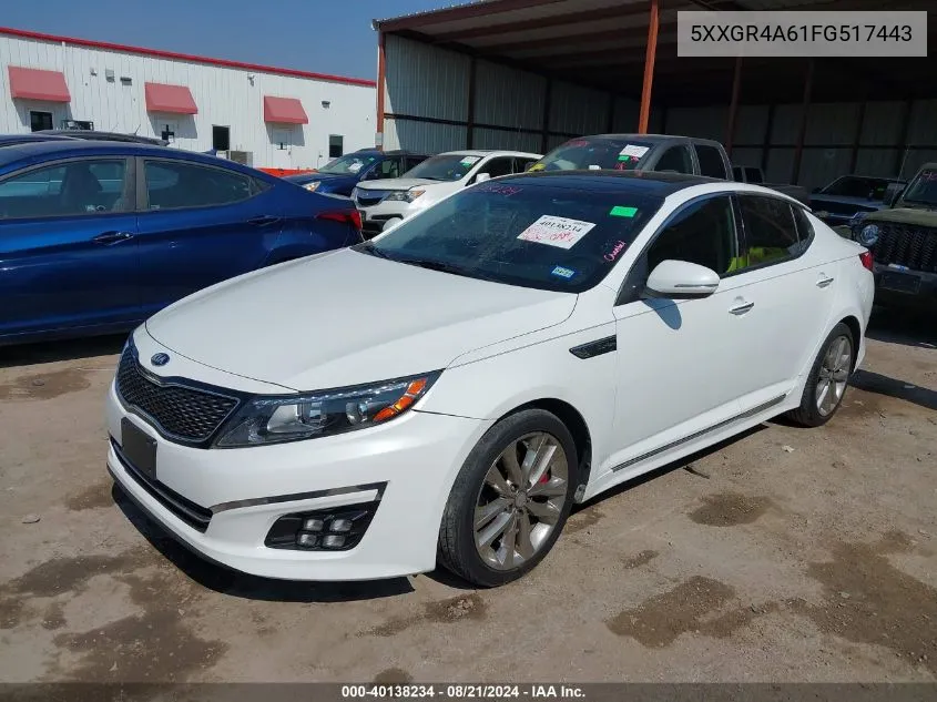 2015 Kia Optima Sx VIN: 5XXGR4A61FG517443 Lot: 40138234