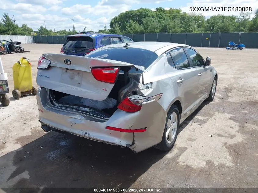 5XXGM4A71FG480028 2015 Kia Optima Lx