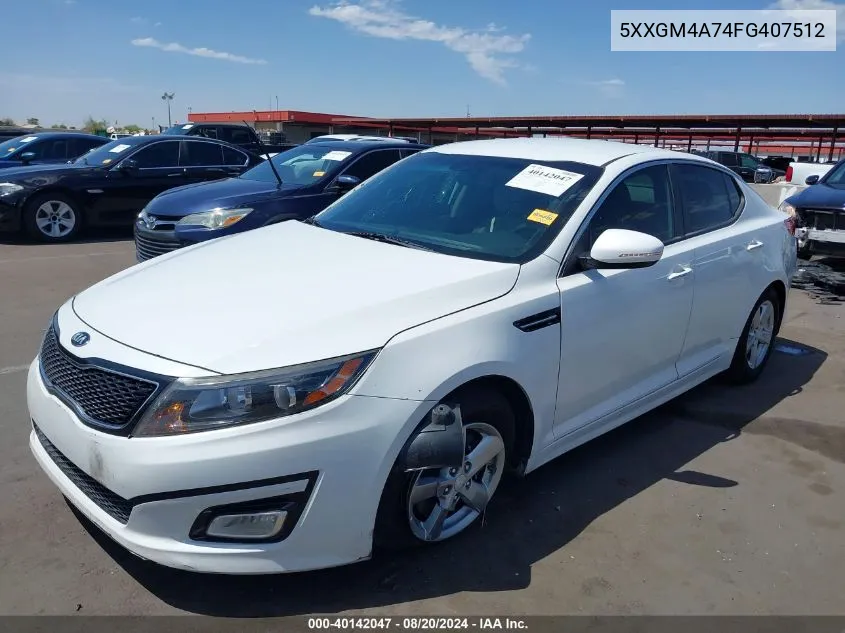 2015 Kia Optima Lx VIN: 5XXGM4A74FG407512 Lot: 40142047