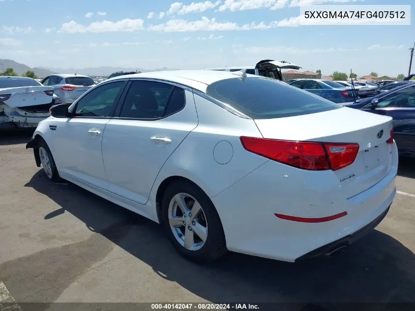 5XXGM4A74FG407512 2015 Kia Optima Lx