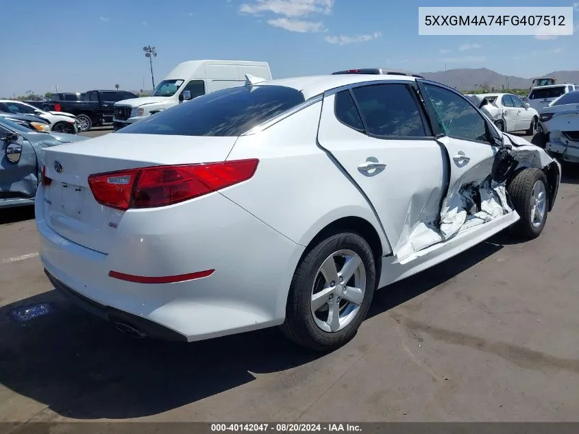 5XXGM4A74FG407512 2015 Kia Optima Lx