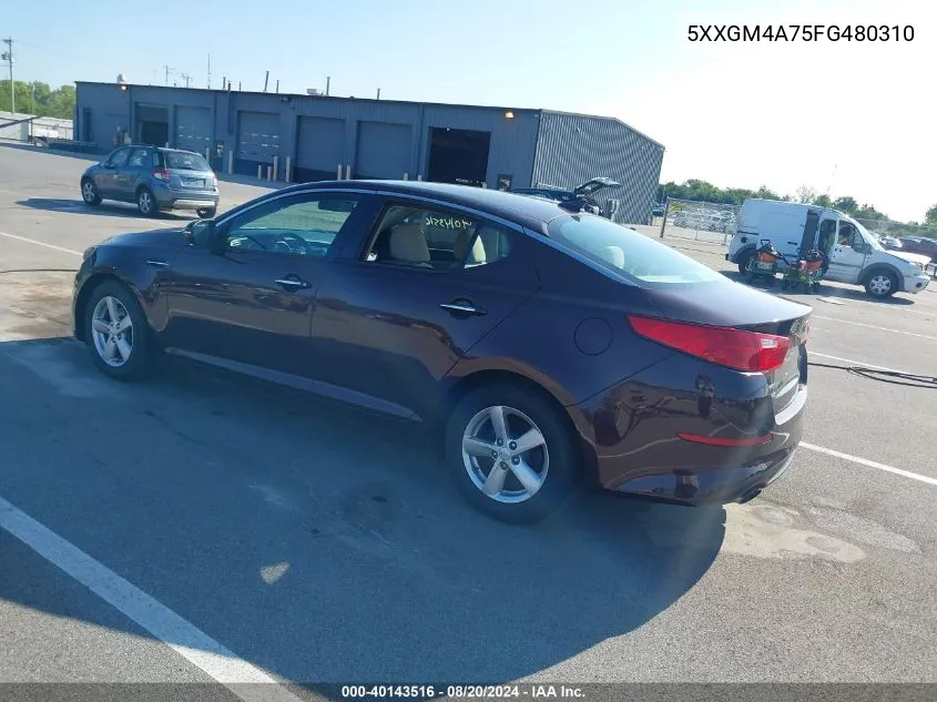 5XXGM4A75FG480310 2015 Kia Optima Lx