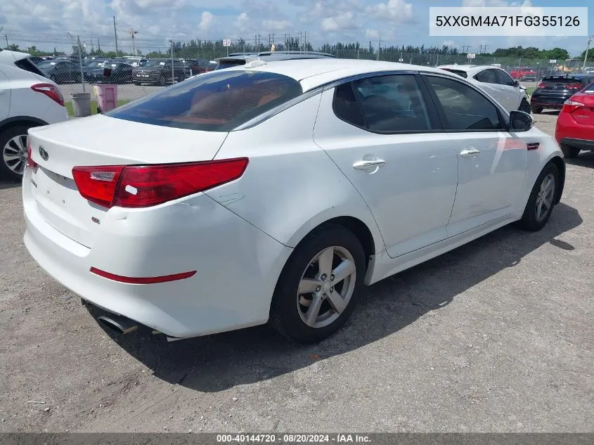 5XXGM4A71FG355126 2015 Kia Optima Lx